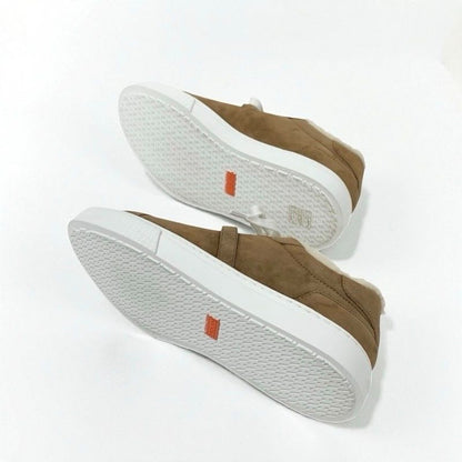 Hermes Day Sneakers Shoes Suede Mouton Brown Silver Kelly Hardware