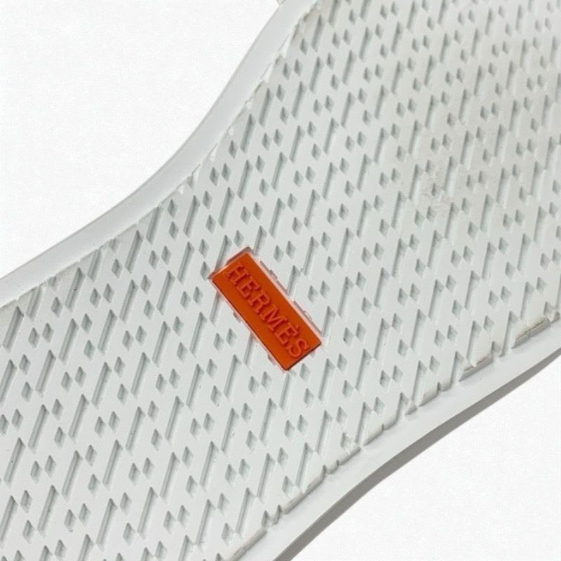 Hermes Day Sneakers Shoes Suede Mouton Brown Silver Kelly Hardware