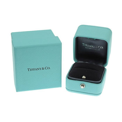 Tiffany & Co Atlas X Closed Diamond Narrow Ring 18K White Gold 750 White Gold