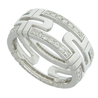 Bvlgari Bulgari Parentesi Openwork Diamond Ring 18K White Gold 750 White Gold