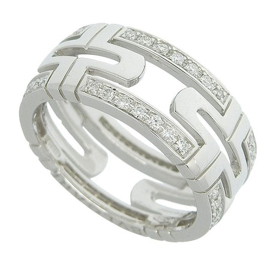 Bvlgari Bulgari Parentesi Openwork Diamond Ring 18K White Gold 750 White Gold