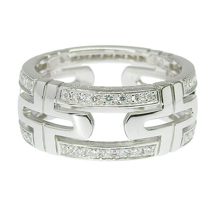 Bvlgari Bulgari Parentesi Openwork Diamond Ring 18K White Gold 750 White Gold