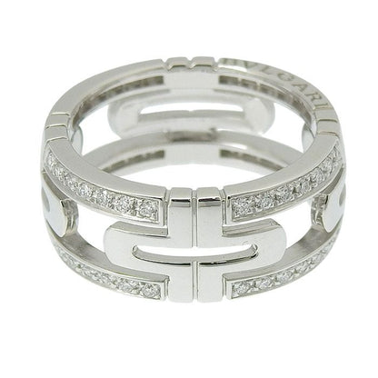 Bvlgari Bulgari Parentesi Openwork Diamond Ring 18K White Gold 750 White Gold