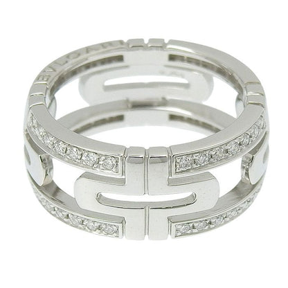 Bvlgari Bulgari Parentesi Openwork Diamond Ring 18K White Gold 750 White Gold