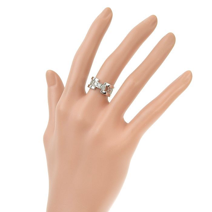 Tiffany & Co Atlas Open Diamond Ring 18K White Gold 750 White Gold Diamond #9