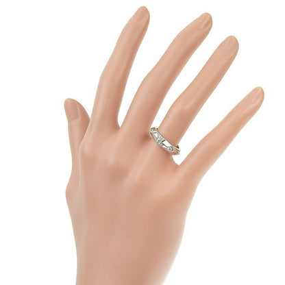 Tiffany & Co Atlas X Closed Diamond Narrow Ring 18K White Gold 750 White Gold