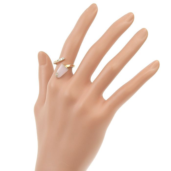 Bvlgari Gelati Pink Opal Diamond Ring 18K Pink Gold 750 Pink Gold Pink Opal