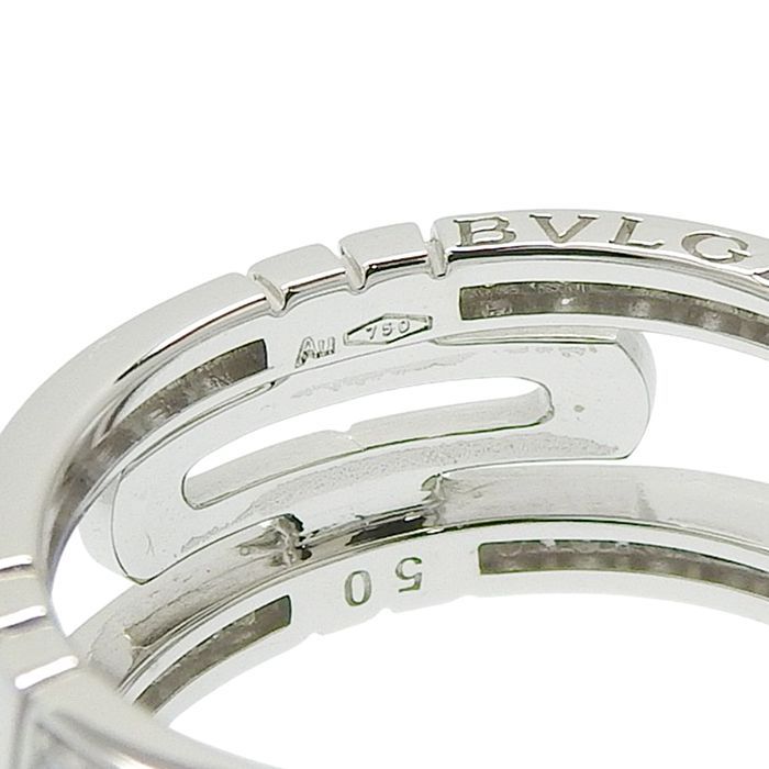 Bvlgari Bulgari Parentesi Openwork Diamond Ring 18K White Gold 750 White Gold