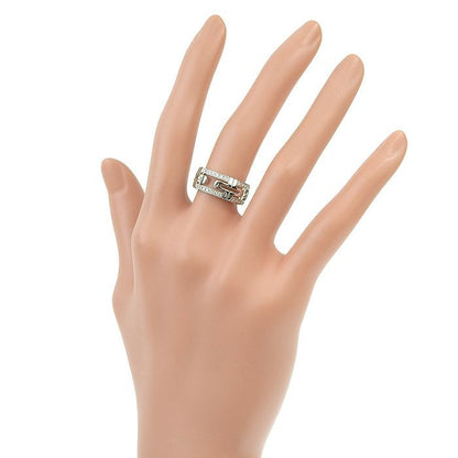 Bvlgari Bulgari Parentesi Openwork Diamond Ring 18K White Gold 750 White Gold