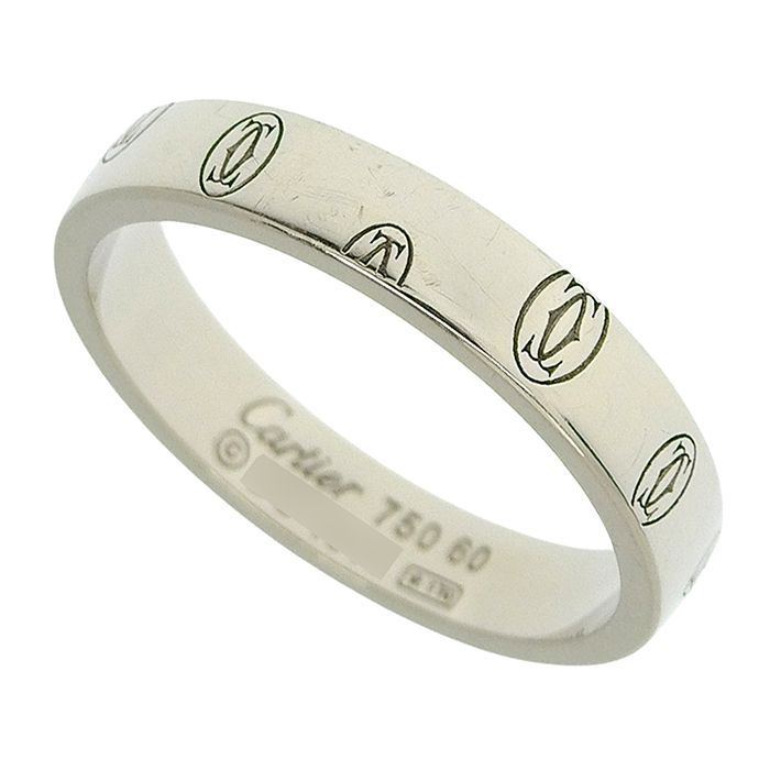 Cartier Happy Birthday Ring 18K White Gold 750 White Gold #60 Equivalent To