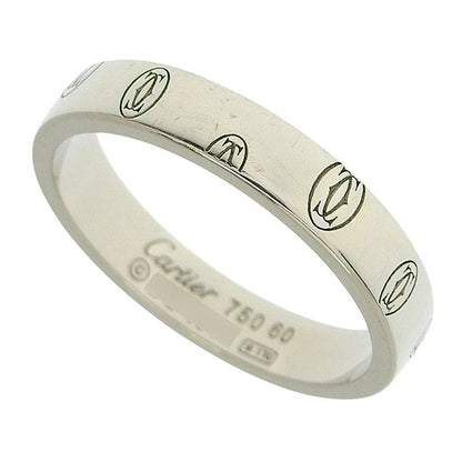 Cartier Happy Birthday Ring 18K White Gold 750 White Gold #60 Equivalent To