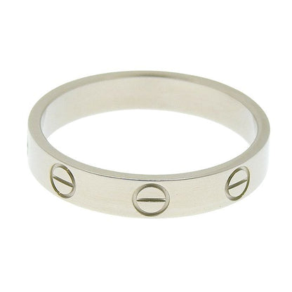 Cartier Mini Love Ring 18K White Gold 750 White Gold #55 Equivalent To Size 15