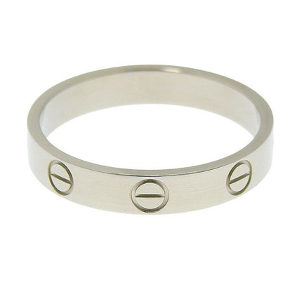 Cartier Mini Love Ring 18K White Gold 750 White Gold #55 Equivalent To Size 15