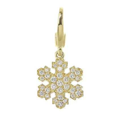 Bvlgari Bulgari Snowflake Diamond Pendant Top 18K Yellow Gold 750 Yellow Gold