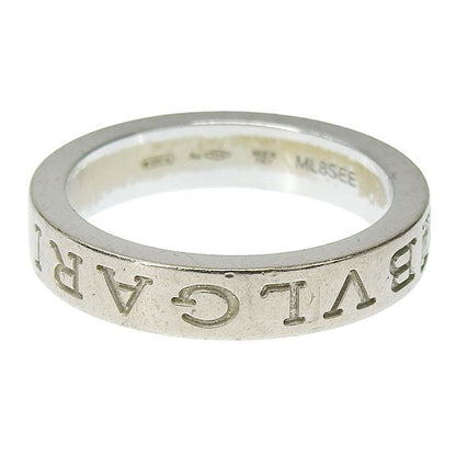 Bvlgari Double Logo Diamond Ring 18K White Gold 750 White Gold Diamond Approx