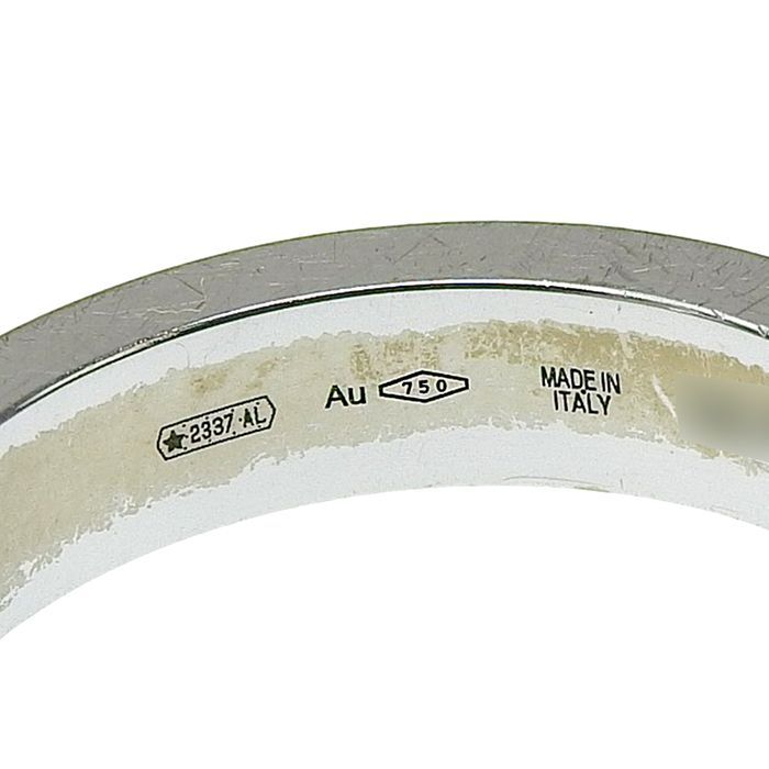 Bvlgari Double Logo Diamond Ring 18K White Gold 750 White Gold Diamond Approx