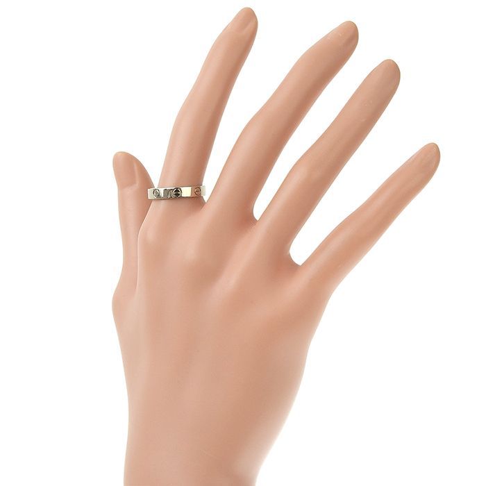 Cartier Mini Love Ring 18K White Gold 750 White Gold #55 Equivalent To Size 15
