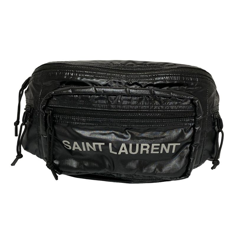 Saint Laurent Paris Waist Pouch Nuxe Crossbody Bag 581375 Black
