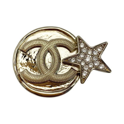 Chanel Star Coco Mark Brooch B23b Gold Plated