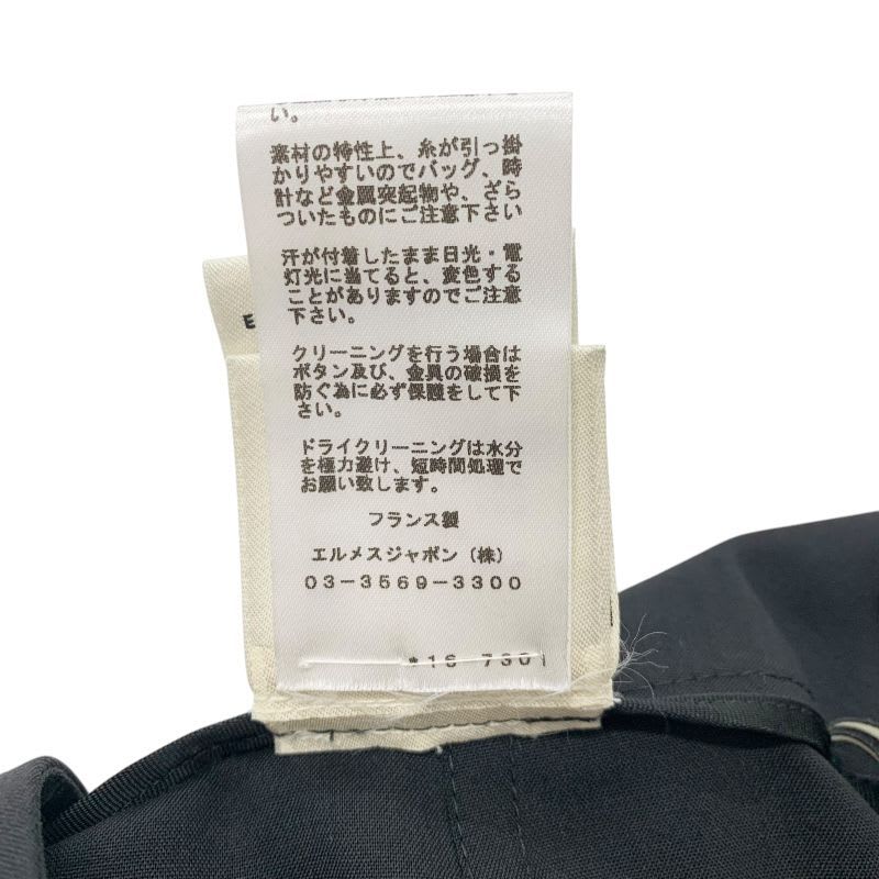 Hermes Bottoms Black Silver Skirt Chaine D'ancre Mini Wool