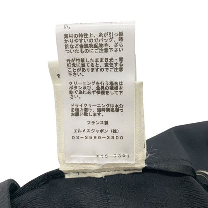 Hermes Bottoms Black Silver Skirt Chaine D'ancre Mini Wool