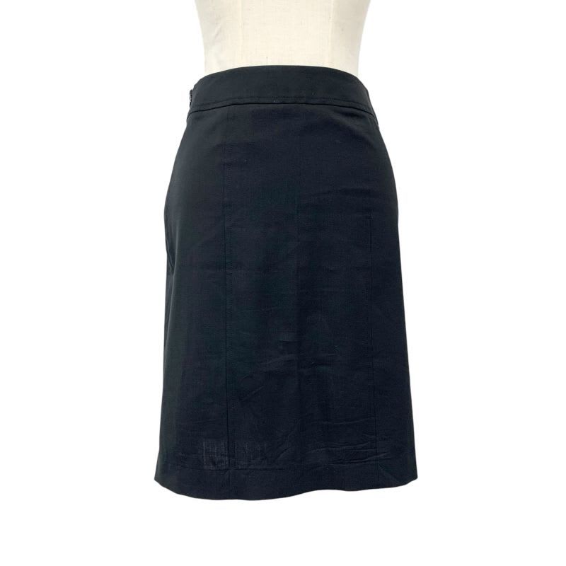 Hermes Bottoms Black Silver Skirt Chaine D'ancre Mini Wool