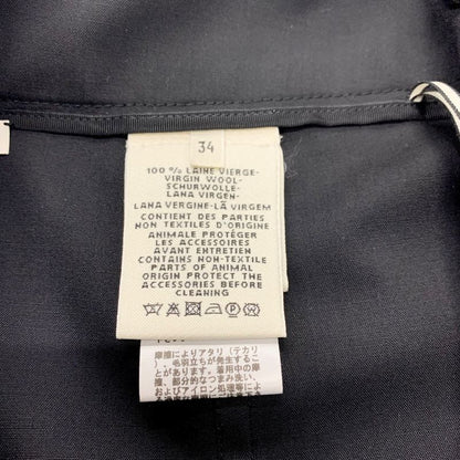 Hermes Bottoms Black Silver Skirt Chaine D'ancre Mini Wool
