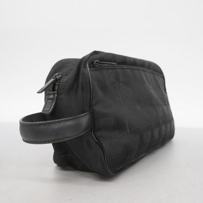 Chanel Pouch New Travel Nylon Black Men Women Unisex