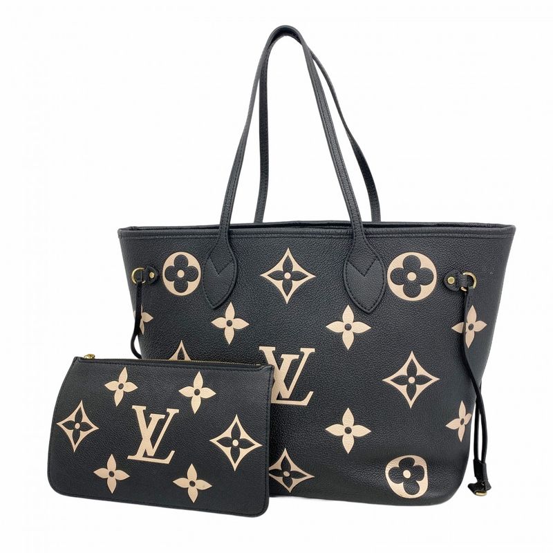 Louis Vuitton Tote Bag Monogram/empreinte Bicolor Neverfull MM M58907 Black