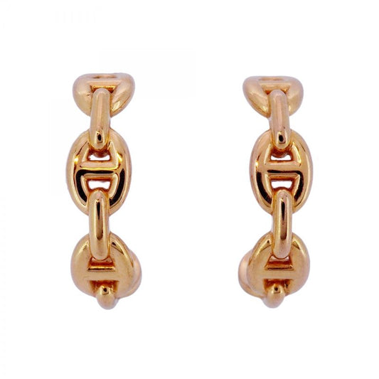 Hermes Earrings Ancienne Chaine D'ancre 18K Pink Gold Pink Gold Ladies