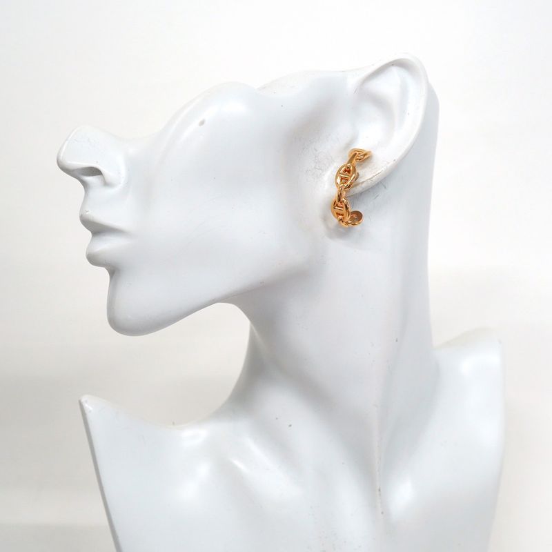 Hermes Earrings Ancienne Chaine D'ancre 18K Pink Gold Pink Gold Ladies