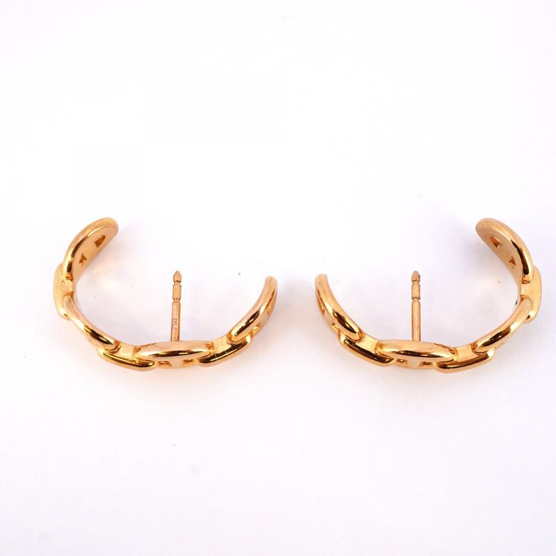 Hermes Earrings Ancienne Chaine D'ancre 18K Pink Gold Pink Gold Ladies