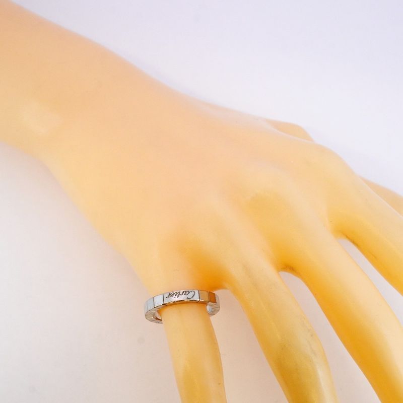 Cartier Ring Lanier 18K White Gold White Gold #50 Ladies