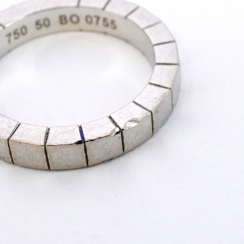 Cartier Ring Lanier 18K White Gold White Gold #50 Ladies