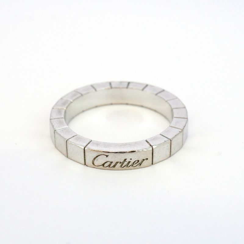 Cartier Ring Lanier 18K White Gold White Gold #50 Ladies
