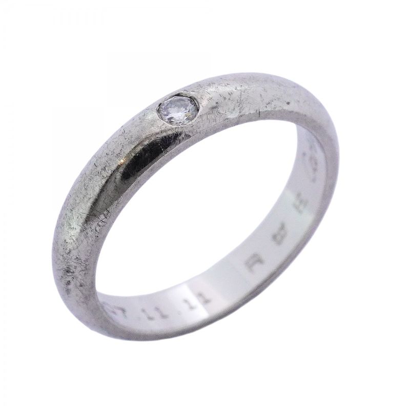 Cartier Ring Classic Winding 1PD Pt950 Platinum Diamond #51 Ladies