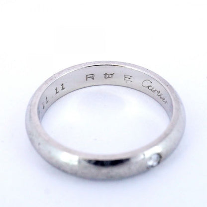 Cartier Ring Classic Winding 1PD Pt950 Platinum Diamond #51 Ladies