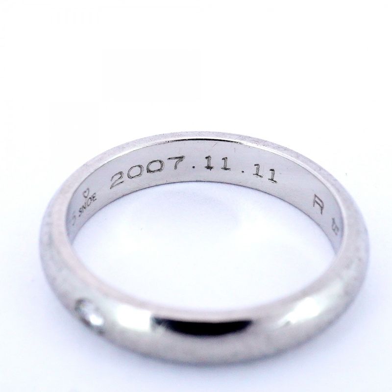 Cartier Ring Classic Winding 1PD Pt950 Platinum Diamond #51 Ladies