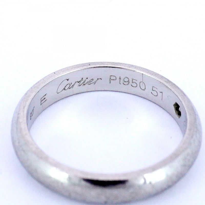 Cartier Ring Classic Winding 1PD Pt950 Platinum Diamond #51 Ladies