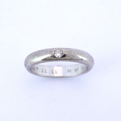 Cartier Ring Classic Winding 1PD Pt950 Platinum Diamond #51 Ladies