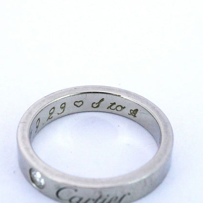 Cartier Ring C Deux 1PD Pt950 Platinum Diamond #45 Ladies