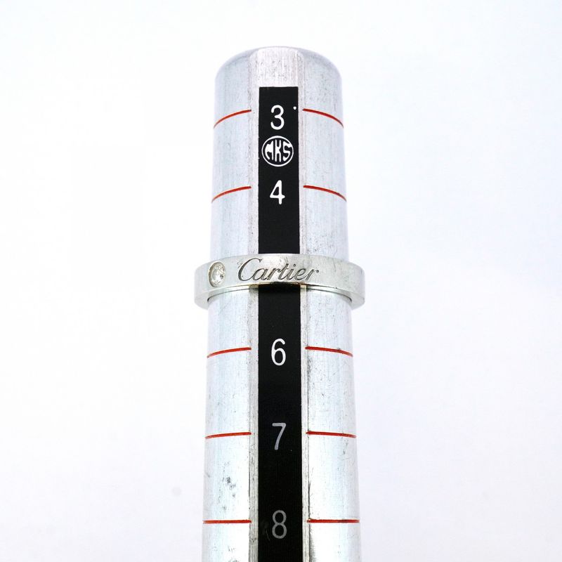 Cartier Ring C Deux 1PD Pt950 Platinum Diamond #45 Ladies