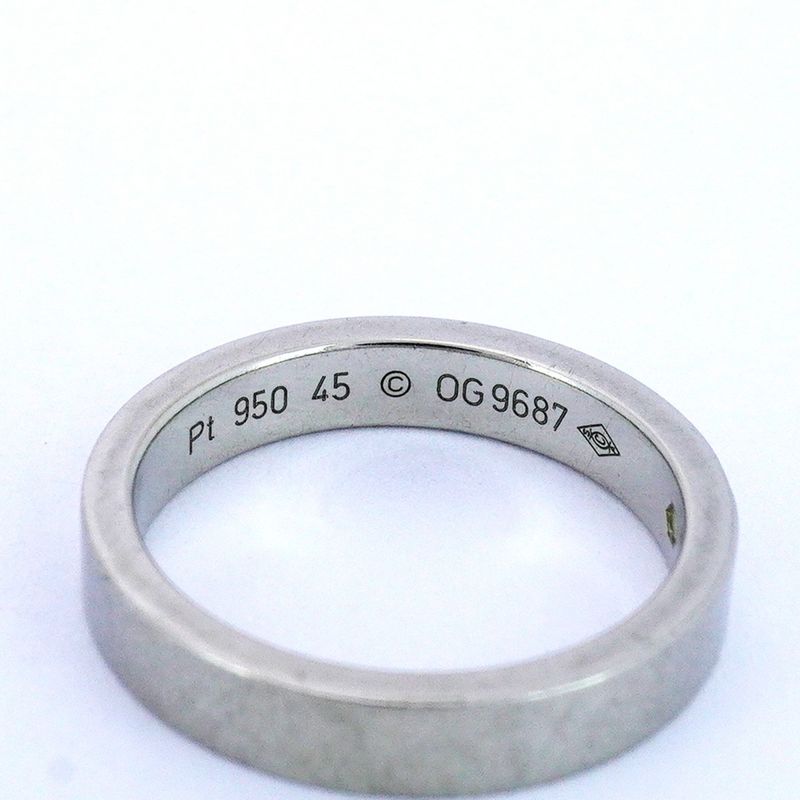 Cartier Ring C Deux 1PD Pt950 Platinum Diamond #45 Ladies