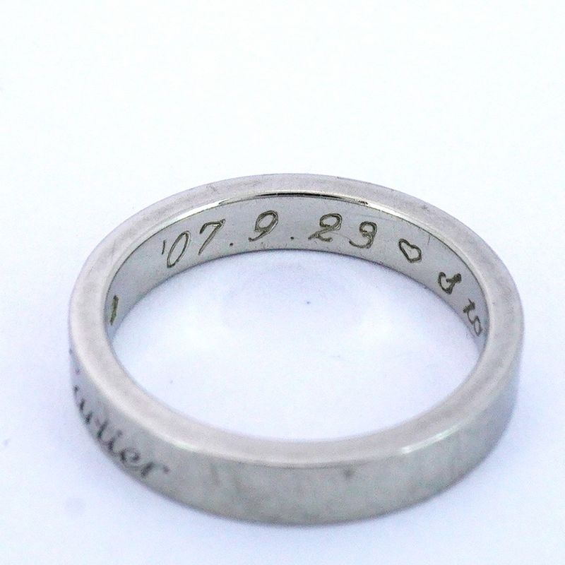 Cartier Ring C Deux 1PD Pt950 Platinum Diamond #45 Ladies