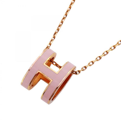 Hermes Necklace Mini Pop Ash GP Plated Gold Pin Cles Deuce