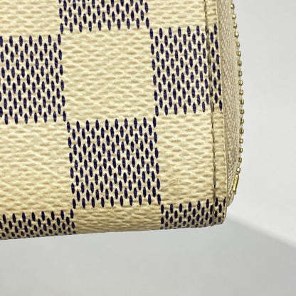 Louis Vuitton Coin Case Damier Azure Zippy Coin Purse N63069 White Ladies