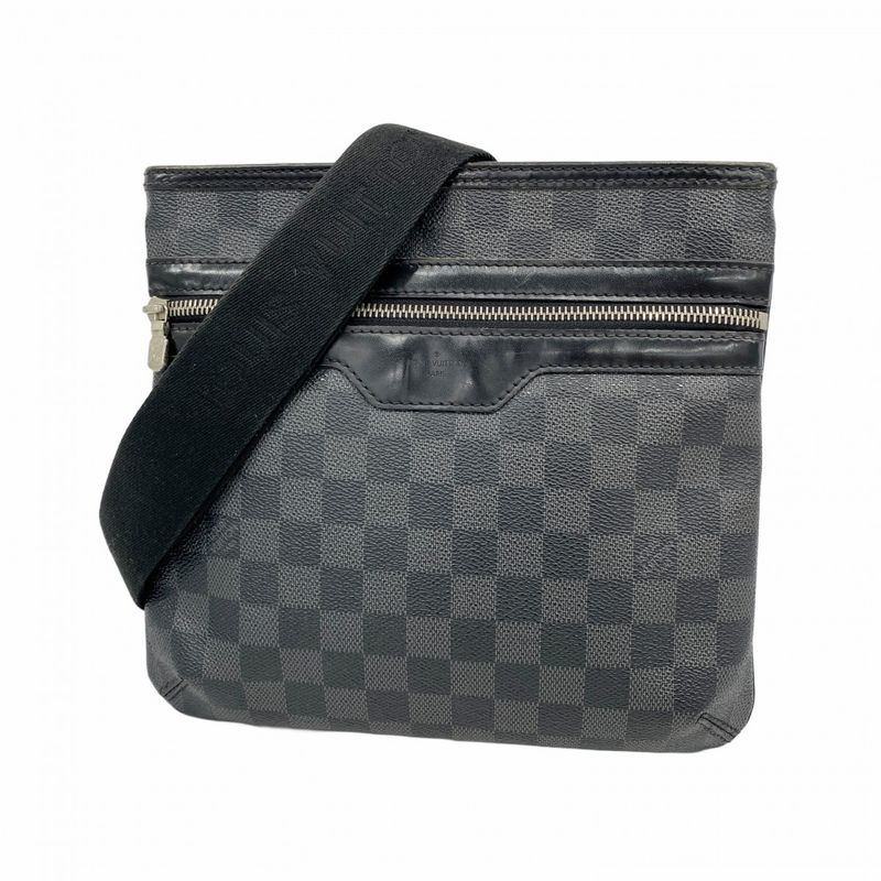 Louis Vuitton Shoulder Bag Damier Graphite Thomas N58028 Black Men's