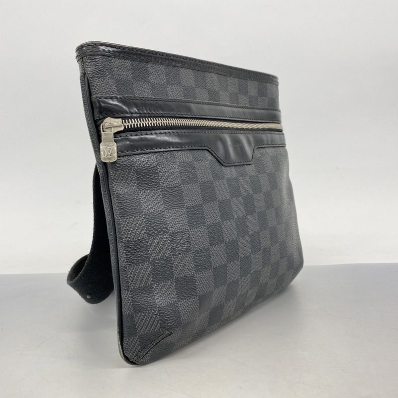 Louis Vuitton Shoulder Bag Damier Graphite Thomas N58028 Black Men's