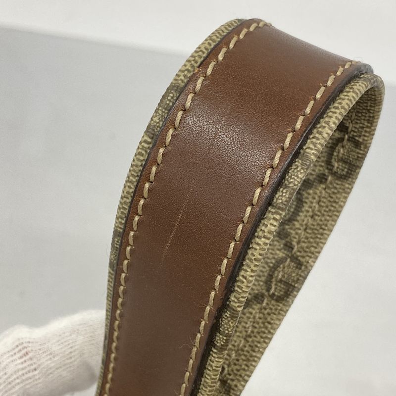 Gucci Shoulder Bag GG Supreme Sherry Line 246413 PVC Brown Chien Pan Gold