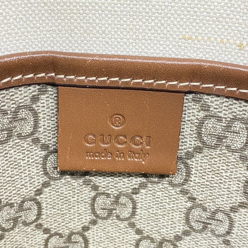 Gucci Shoulder Bag GG Supreme Sherry Line 246413 PVC Brown Chien Pan Gold
